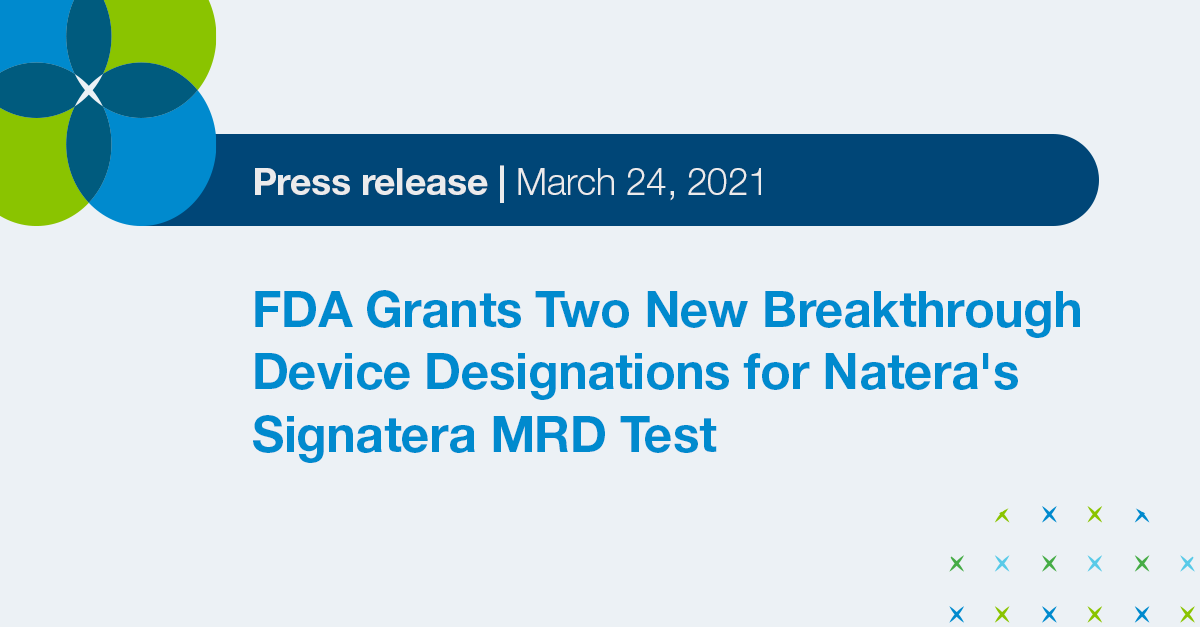FDA Grants Two New Breakthrough Device Designations for Natera's
