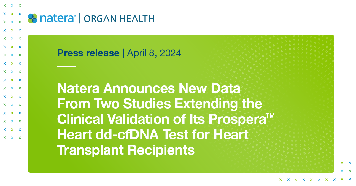 Natera Announces New Data From Two Studies Extending the Clinical